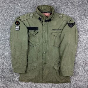 Element Skateboards Military Jacket Adult Medium Olive Green Drab Pockets‎ Lined